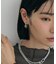 シルバー クロスオービットピアス