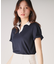【洗える／日本製】きれいめに着られる衿付きスキッパーカットソー