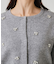 【手洗い可】ビジュー付カーディガン