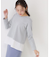 【洗える】レイヤード風デザインのニットトップス