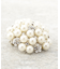 パール調ブローチ／ガラスストーン／上品／入卒／フォーマル