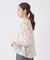 【手洗い可/通勤服】シアーローン花柄ブラウス