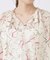 【手洗い可/通勤服】シアーローン花柄ブラウス
