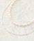 ニュアンスフェイクパールレイヤード／2連ネックレス／取り外し可能