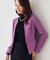 【手洗い可/セットアップ可】スエード調ノーカラージャケット