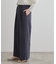 デニムライクベルト付きワイドパンツ