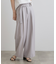 デニムライクベルト付きワイドパンツ