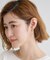 メタルオーバルパール調ピアス