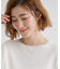 パール調ビジューバーY字ショートネックレス