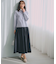 畦編みクルーネックニット