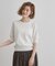 ほんのり透ける抜け感がポイント！袖刺繍5分袖プルオーバー