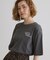 五分袖ロゴプリントTシャツ