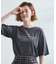 五分袖ロゴプリントTシャツ