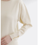 ON/OFF毎日使える！袖口ボタンドロップショルダーニット