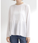 裾切替タックペプラムTシャツ