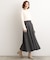 へリンボンツイードフレアマキシスカート
