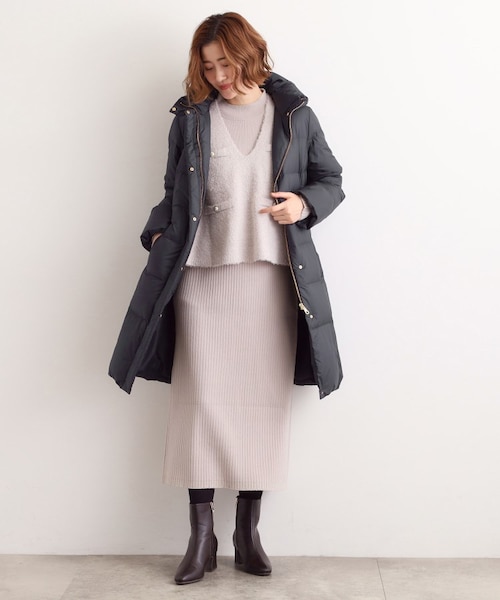 名品アウター/800FP・多機能】つつまれダウンロング｜グローブの通販