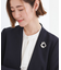 リーフビジューパール調ブローチ