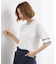 やわらかドライタッチ 袖メッシュ編みニット