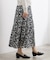 フラワープリント楊柳マーメイドスカート