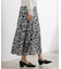 フラワープリント楊柳マーメイドスカート