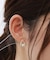 メタルドロップフェイクパールピアス