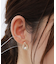 メタルドロップフェイクパールピアス