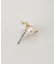 メタルフラワーパール調ピアス