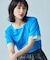 【二の腕カバー】袖口シアースクエアネックTシャツ