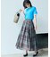 【二の腕カバー】袖口シアースクエアネックTシャツ