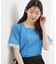 【二の腕カバー】袖口シアースクエアネックTシャツ