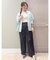【貴島明日香さん着用／イージーケア／接触冷感】麻ブレンドスタンドギャザーシャツ