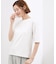 【二の腕カバー/すっきり見え】きちんと素材のボートネックTシャツ