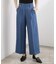 デニムライク ワイドストレートパンツ