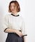 【二の腕カバー・お仕事】フロントタック配色ブラウス