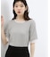 【ひんやり・UVカット】チュールトリミング5分袖Tシャツ