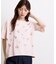 フラワーモチーフスパンコールTシャツ