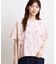 フラワーモチーフスパンコールTシャツ