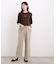 楽ちんできれい見え デニムライクストレッチドロストパンツ