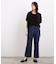 楽ちんできれい見え デニムライクストレッチドロストパンツ