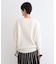 【フォックス混】ラウンドネックヘアリーニット