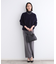 【フォックス混】ラウンドネックヘアリーニット