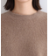 【フォックス混】ラウンドネックヘアリーニット
