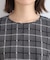 【洗える／SETUP可能／超軽量】袖タックチェック柄ブラウス