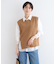 【洗える】アシンメトリーニットベスト