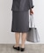 【定番スーツ／洗える／メランジ】ストレートスカート