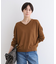 【ウール混】リブスリーブコンパクトニット