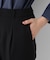 【洗える／UVケア／スーツ】ストレッチタックテーパードパンツ