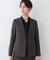 【日本製／トリアセテート混】スタイルアップ ノーカラージャケット