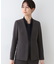 【日本製／トリアセテート混】スタイルアップ ノーカラージャケット